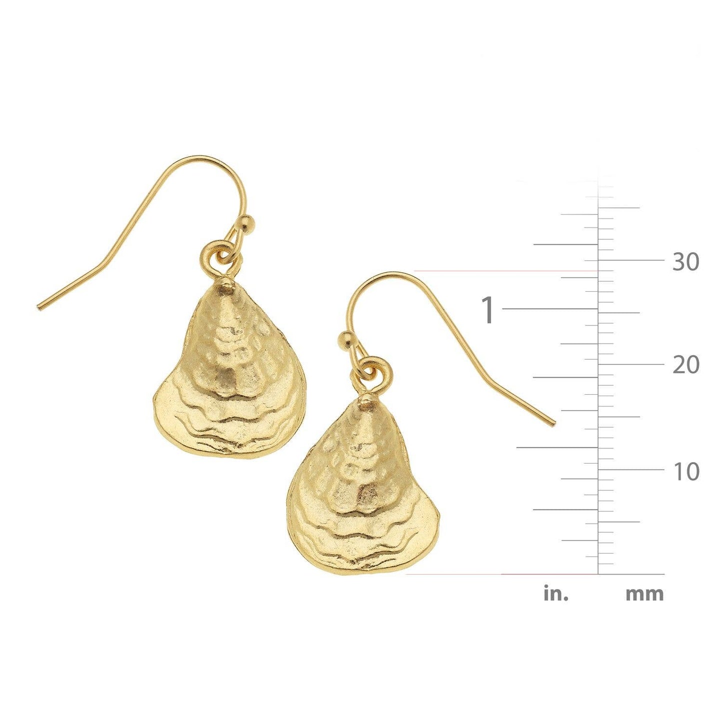 Gold Oyster Shell Earrings