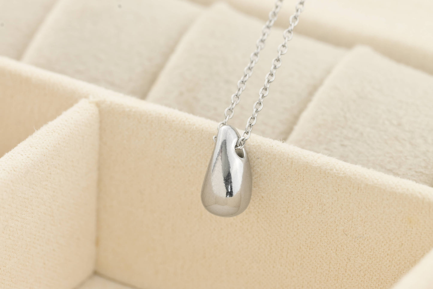 Tear Drop Pendant Necklace - Dainty Droplet Necklace