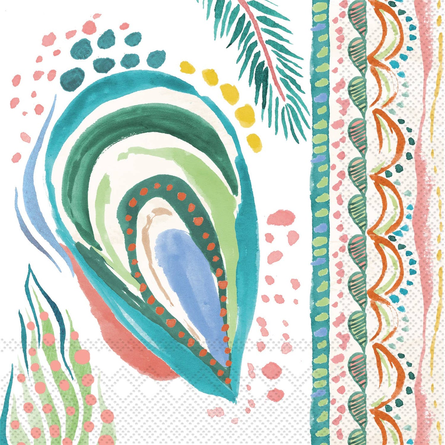 Paper Cocktail Napkins 20 Ct Coastline Oyster