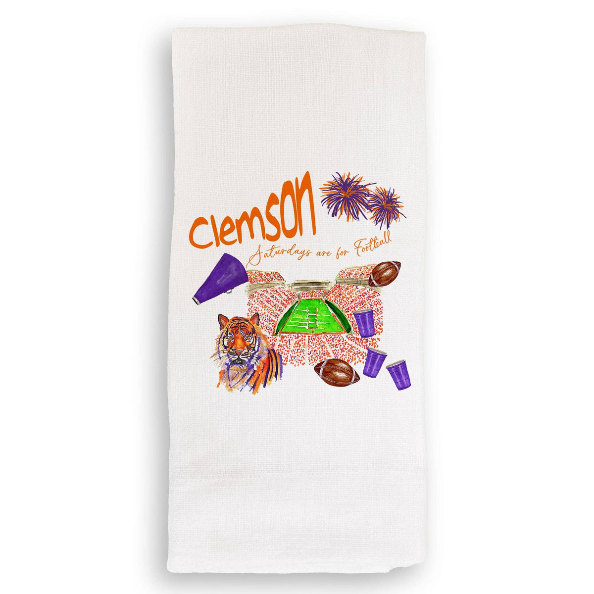 Clemson Football Pattern Kitchen Towel