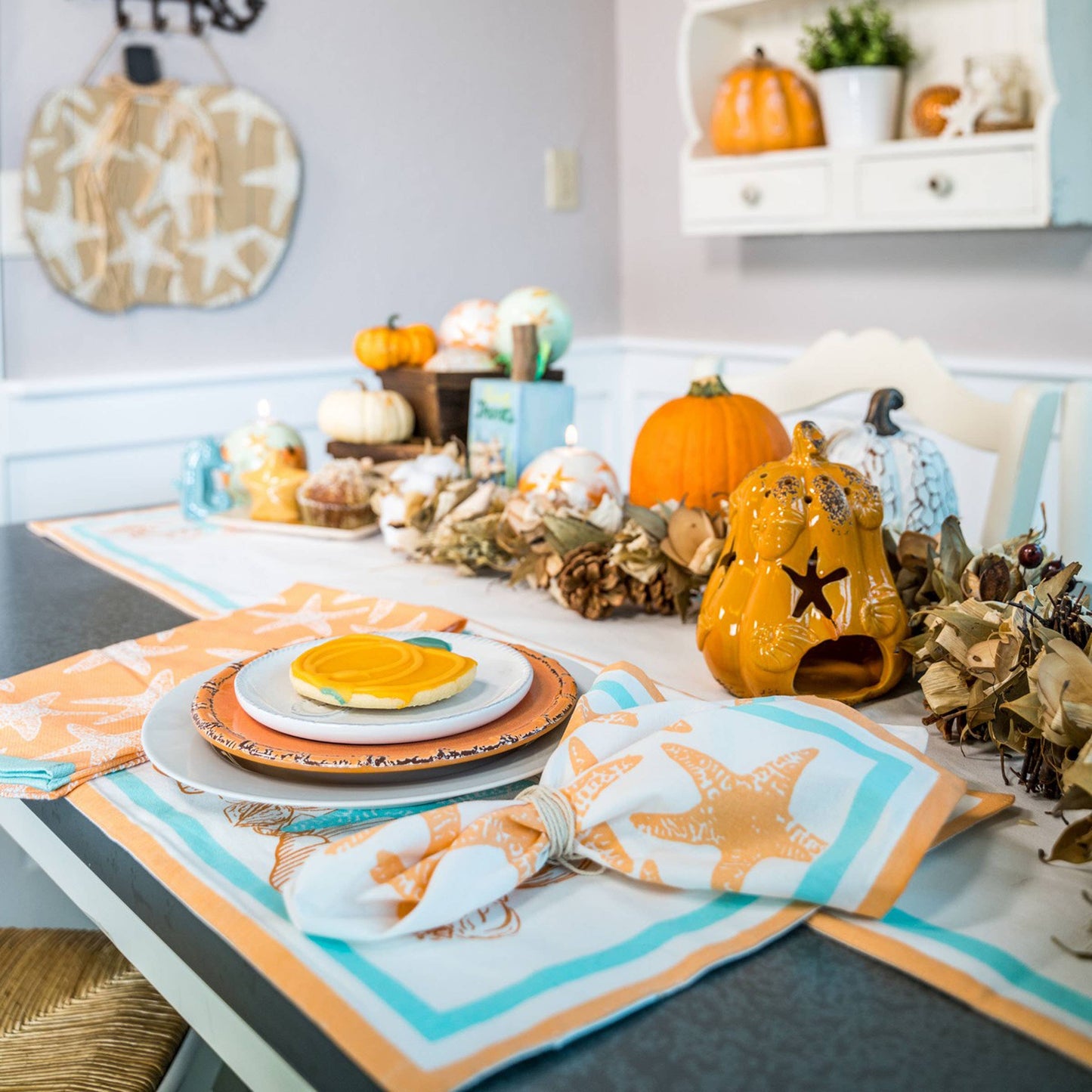 Fall/Harvest Pumpkins Give Thanks Napkin