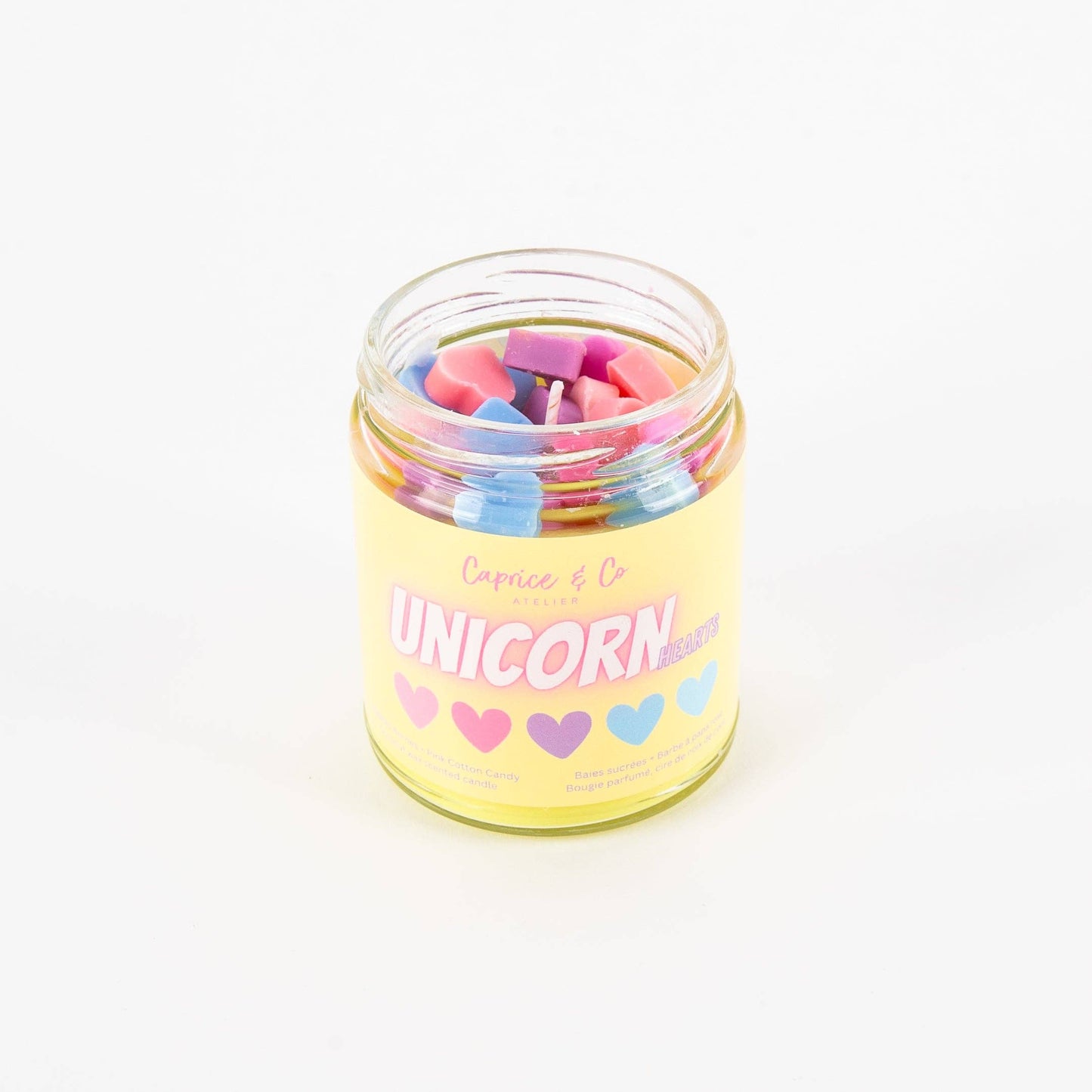 Unicorn Heart Candle - Sugared Berries + Pink Cotton Candy