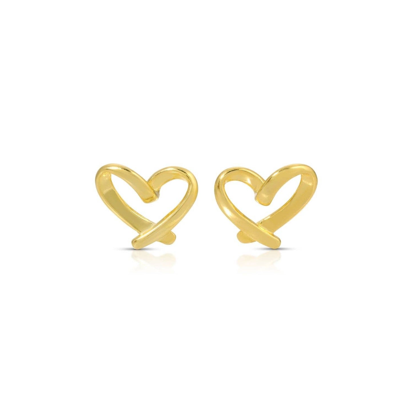 Free Form Heart Studs on Velvet Gift Tag
