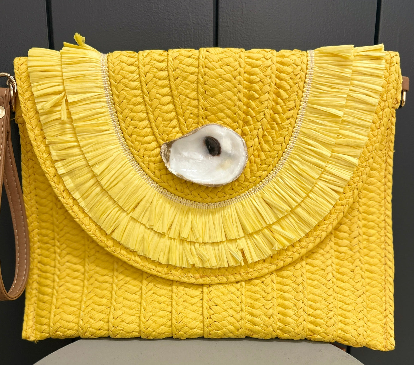 Yellow Clutch with Oyster