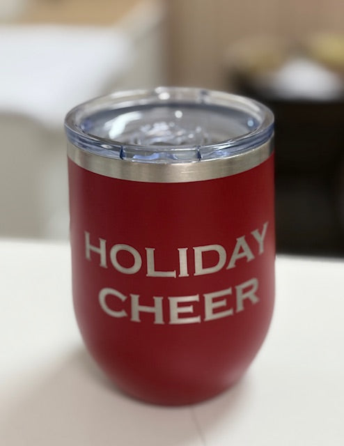 Holiday Cheer Stainless Steel 12 oz Tumbler