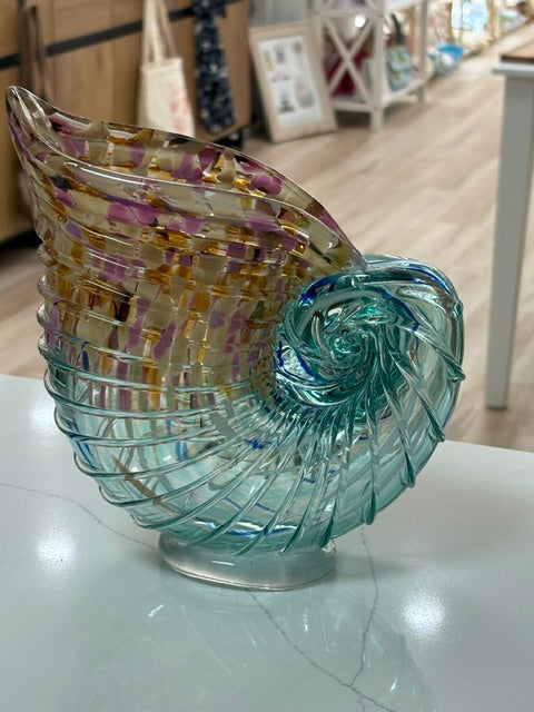 Glass Shell Vase