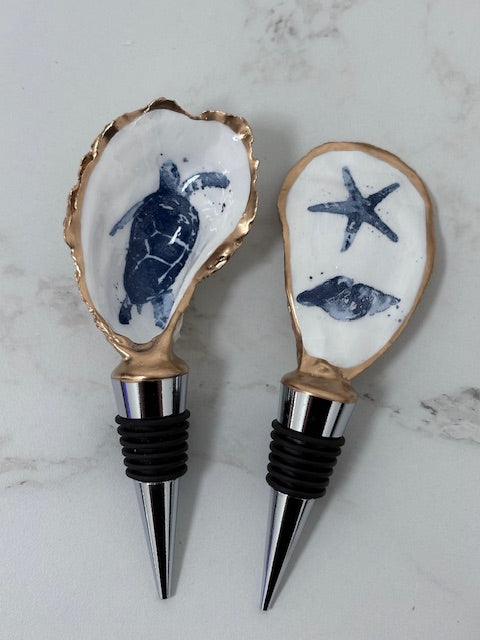 Nautical Oyster Wine Topper