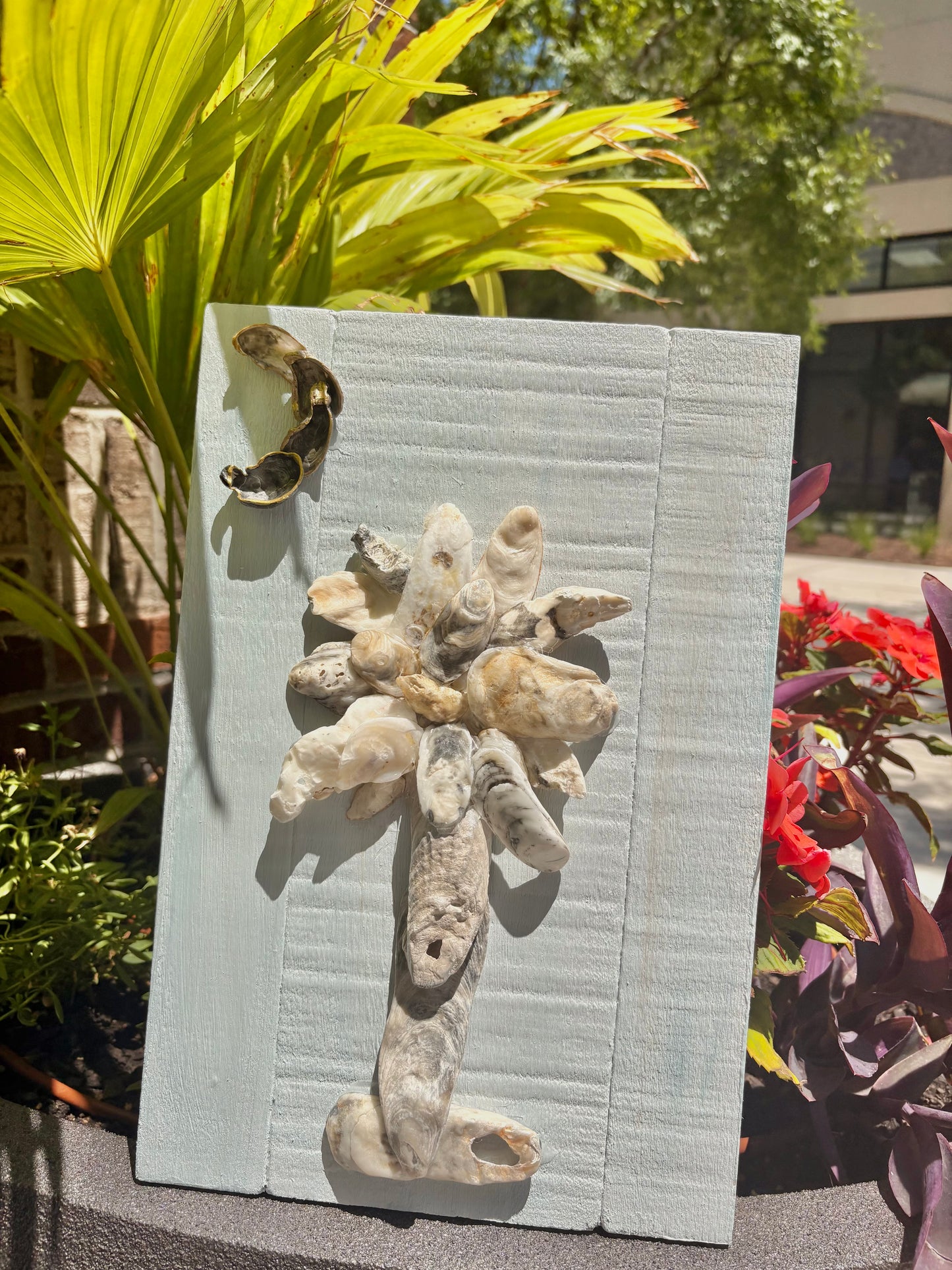 Palm and Moon Wooden Sign