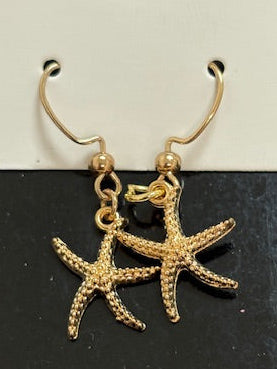 Golden Starfish Earrings