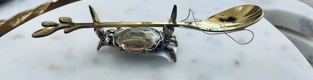 Charming Brass Crab Holder