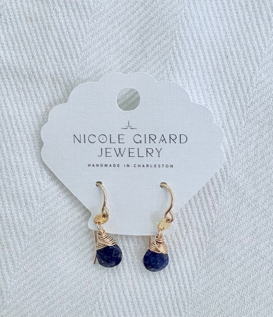 Lapiz Lazuli mini disc earrings