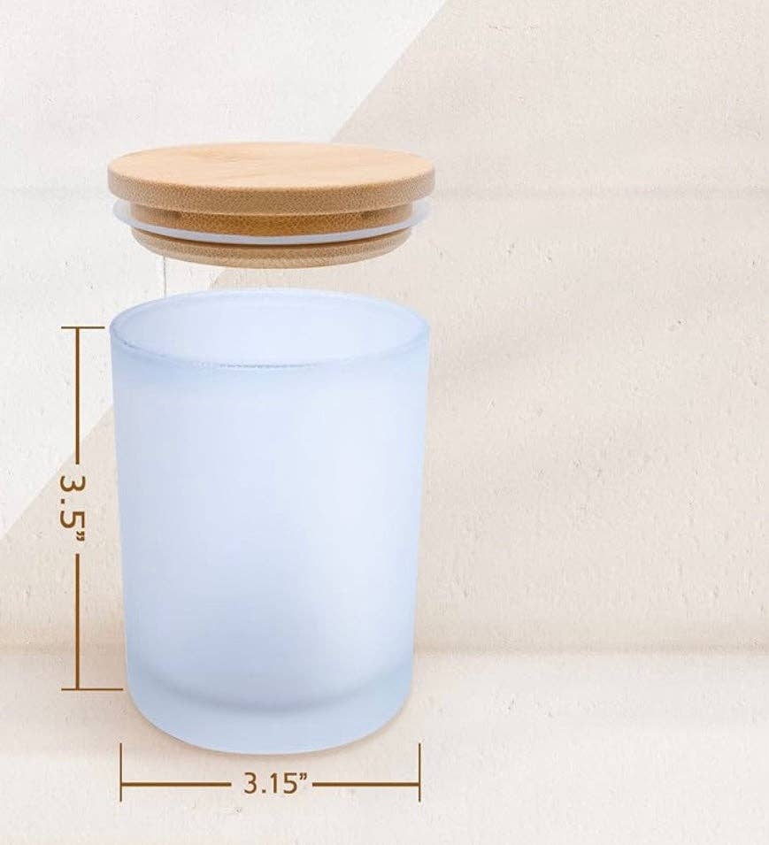 Fresh Eucalyptus | Frosted White Vessel Soy Candle with Oyster Shell