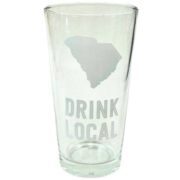 State Of South Carolina "Drink Local" Pint Glass