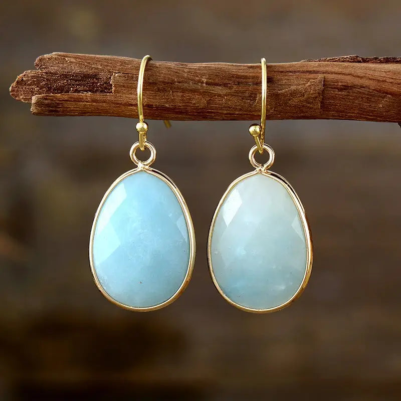 Stone Pendant Earrings