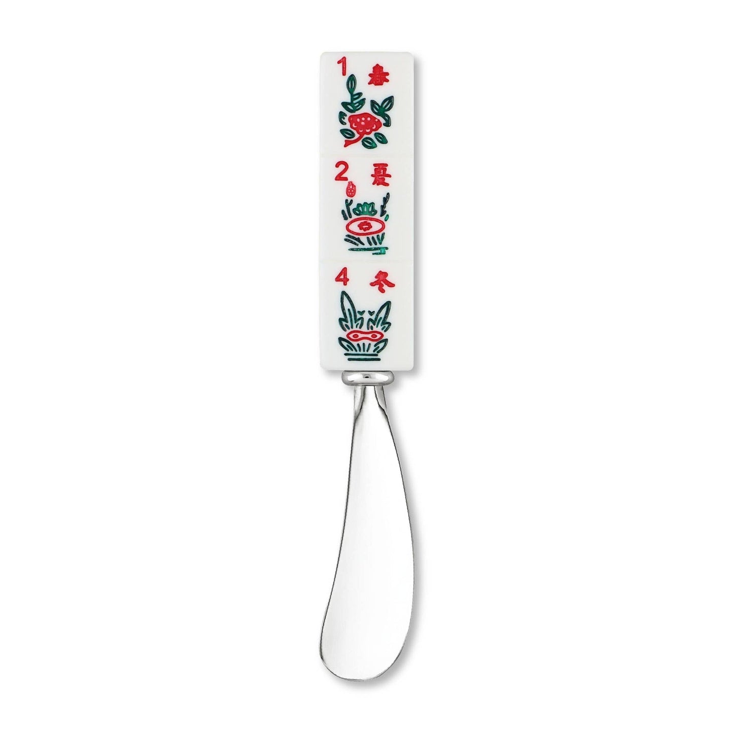Mahjong Flowers Zinc Cheese Spreader