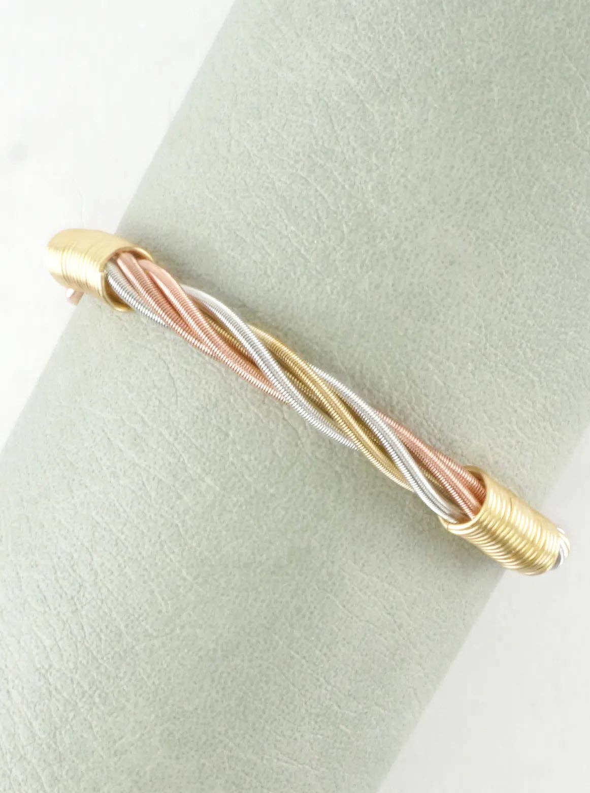 Wired In 3 Places Stretch Piano Wire Bracelet