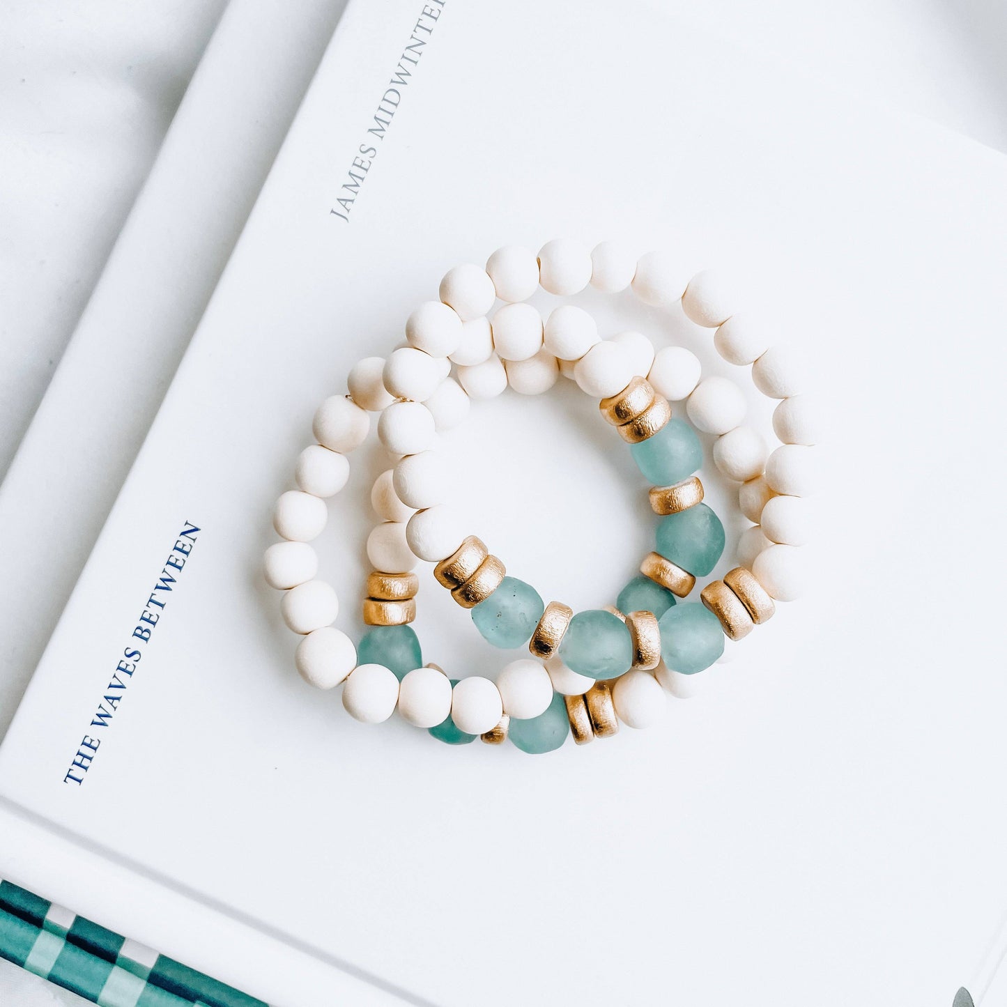Blue Recycled Sea Glass Bracelet