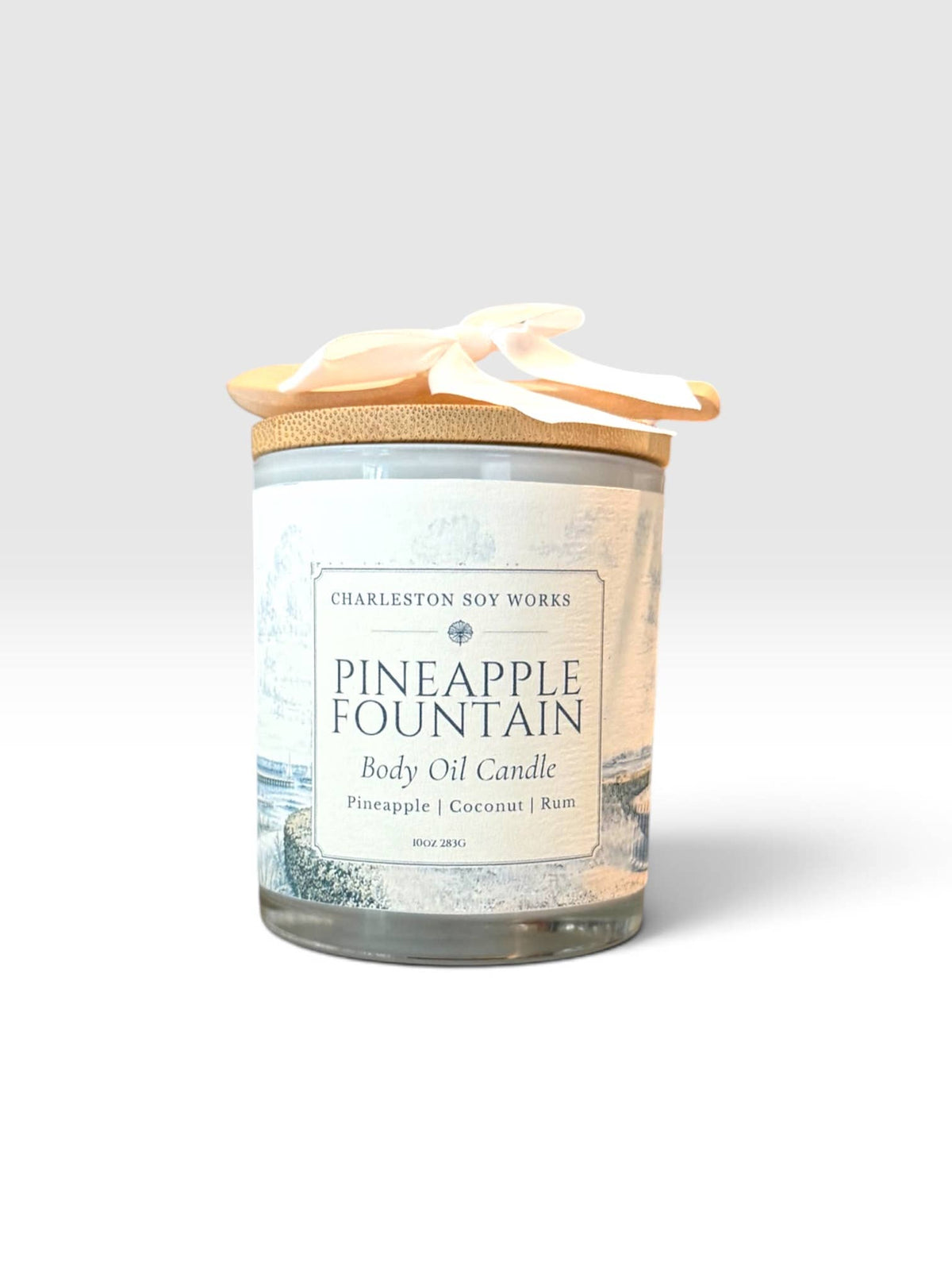 Pineapple Fountain — Charleston Illustrated Body Oil Candle