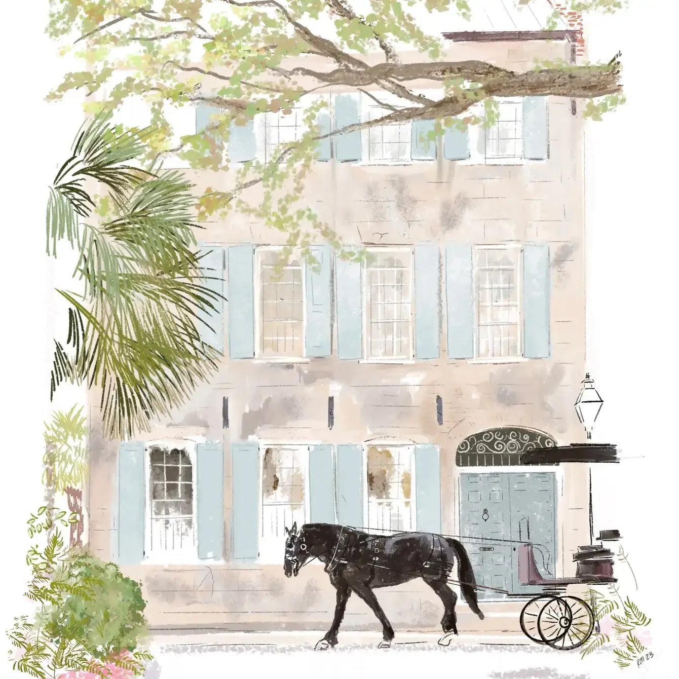 BLACK HORSE - Art Print