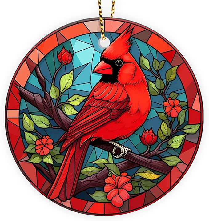 Cardinal Ceramic Ornament