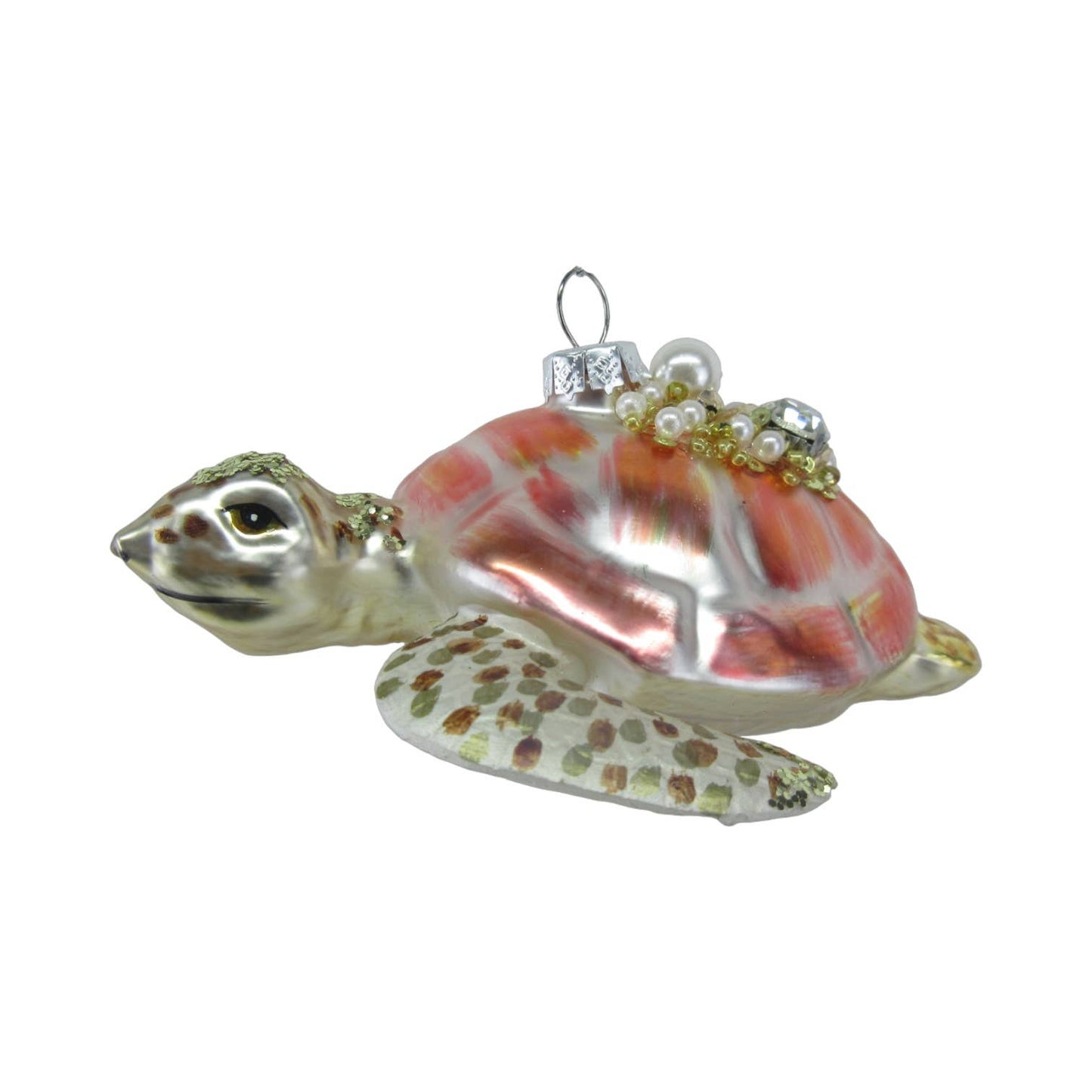 Pink Shimmer Turtle Ornament