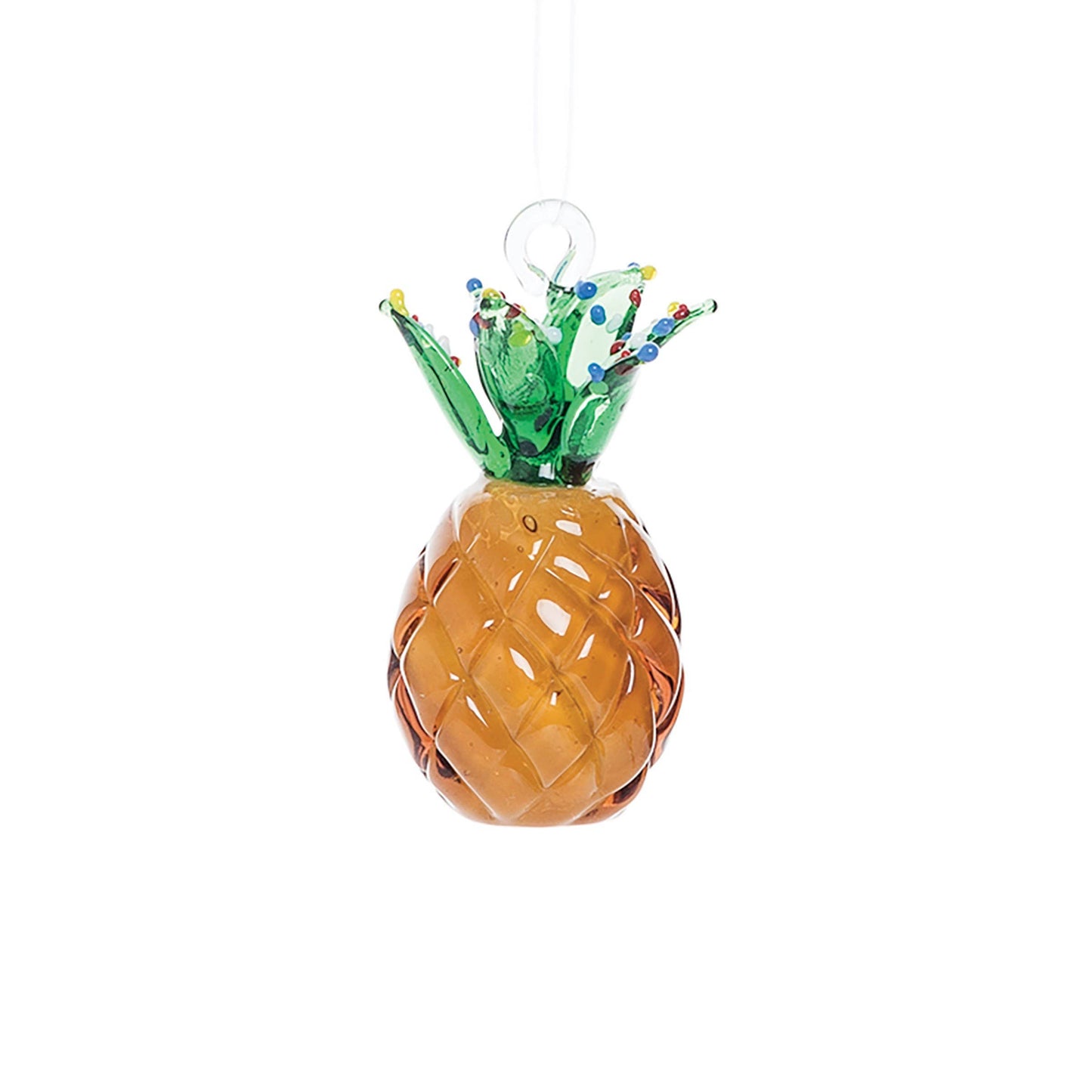 Christmas Pineapple Glass Ornament