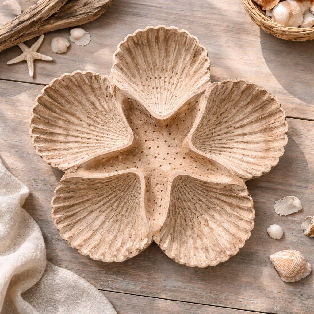 Wooden starfish Platter 10in