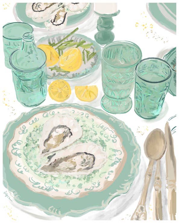 OYSTER DINNER - Art Print