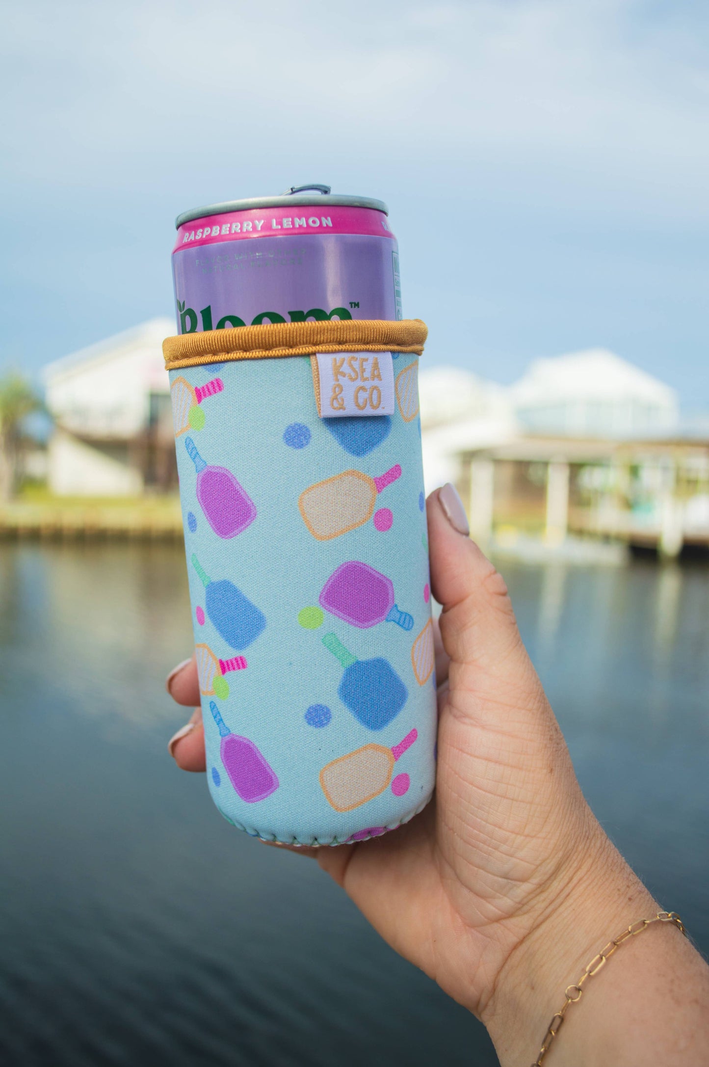 Pastel Pickleball Can Sleeves Slim Cans