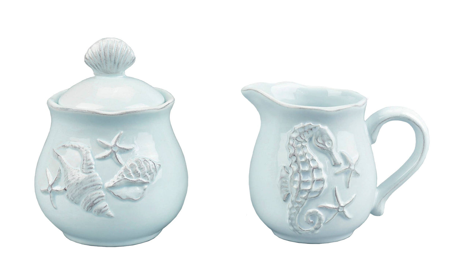 Blue Laguna Coastal Ceramic Creamer