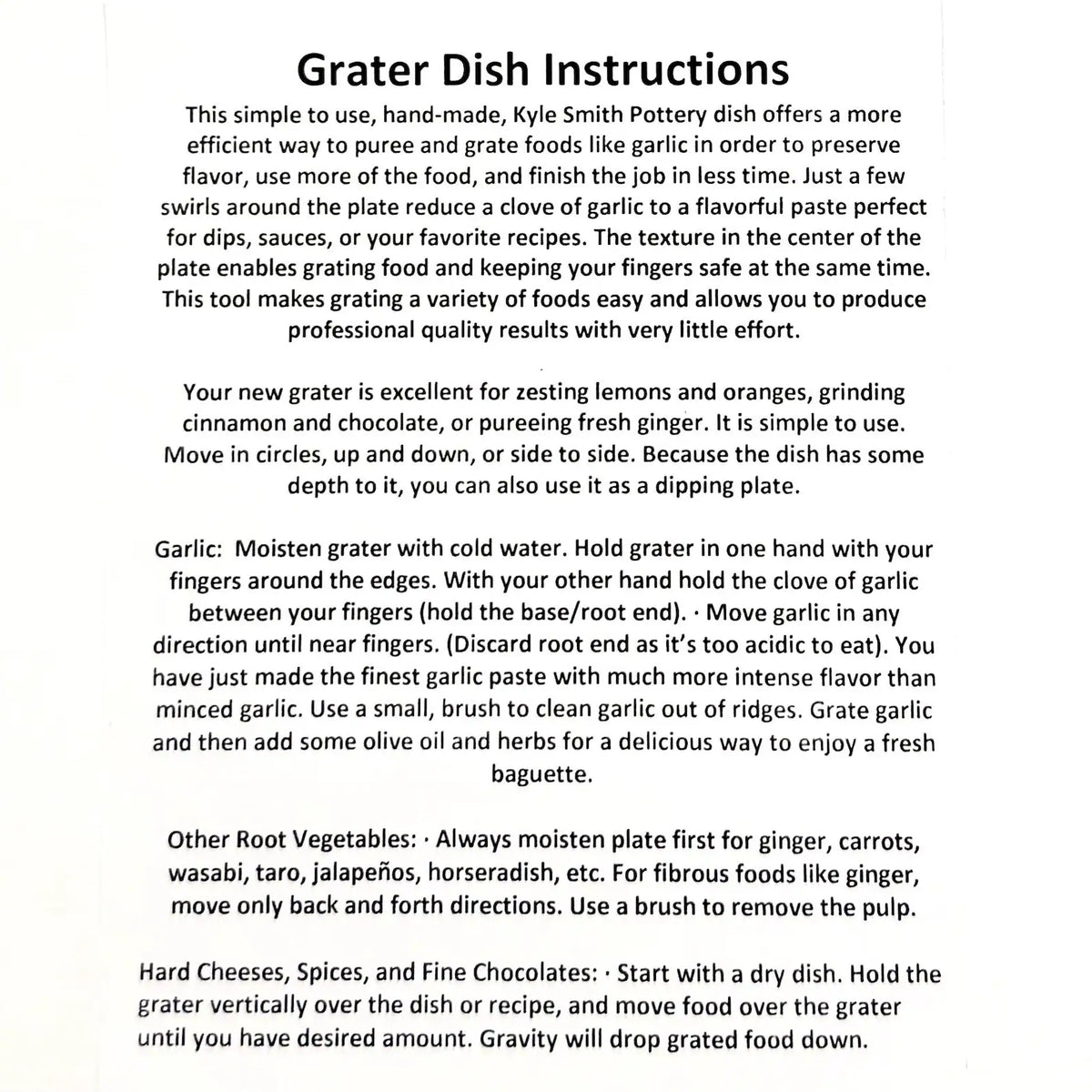Grater Dishes