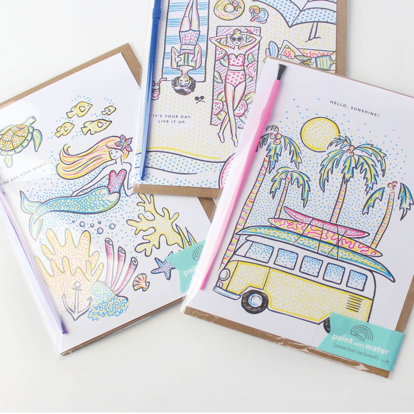 Paint With Water Card - Sweet Table