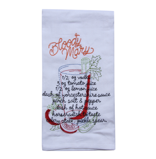 Bloody Mary Tea Towel - Alcohol Gift - Bar