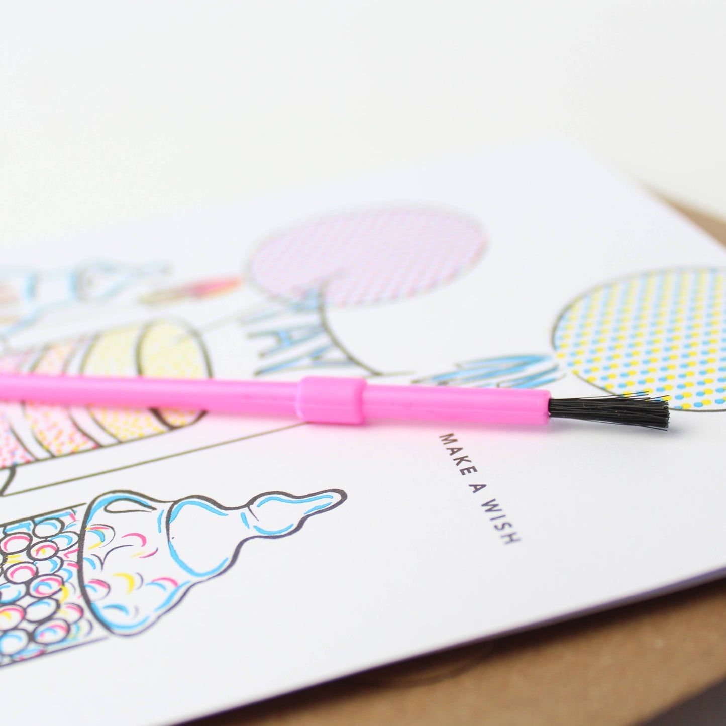 Paint With Water Card - Sweet Table