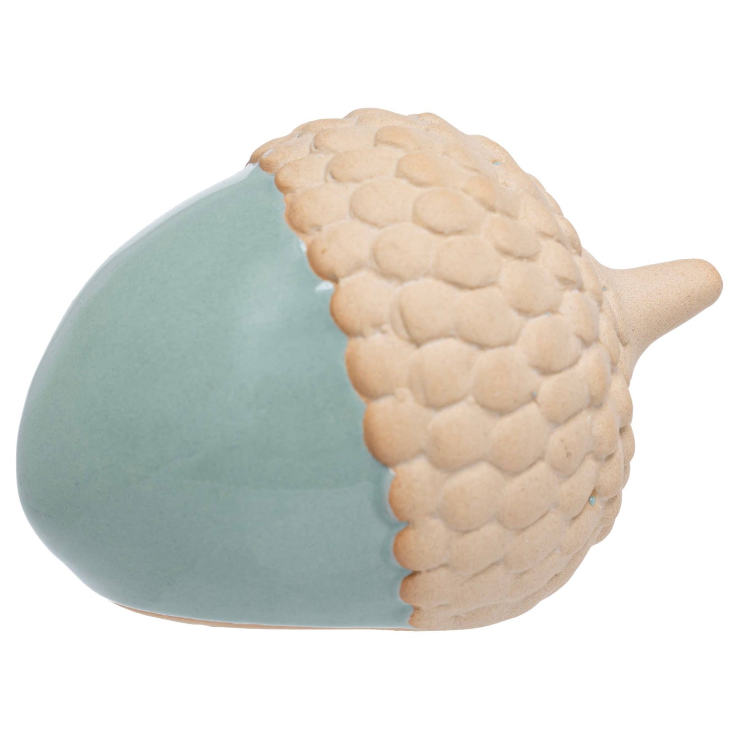 5.5" Blue Stoneware Acorn Fall Autumn