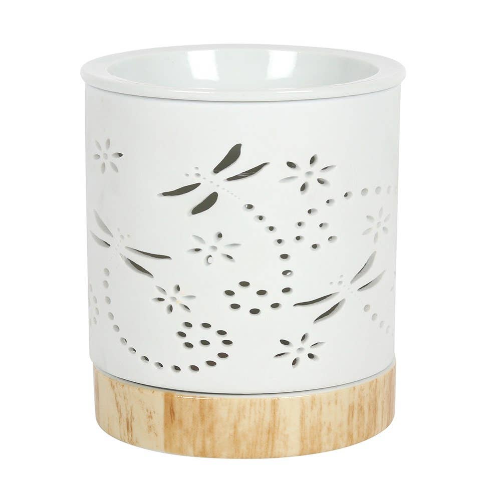 Dragonfly Matte Ceramic Oil Burner and Wax Warmer