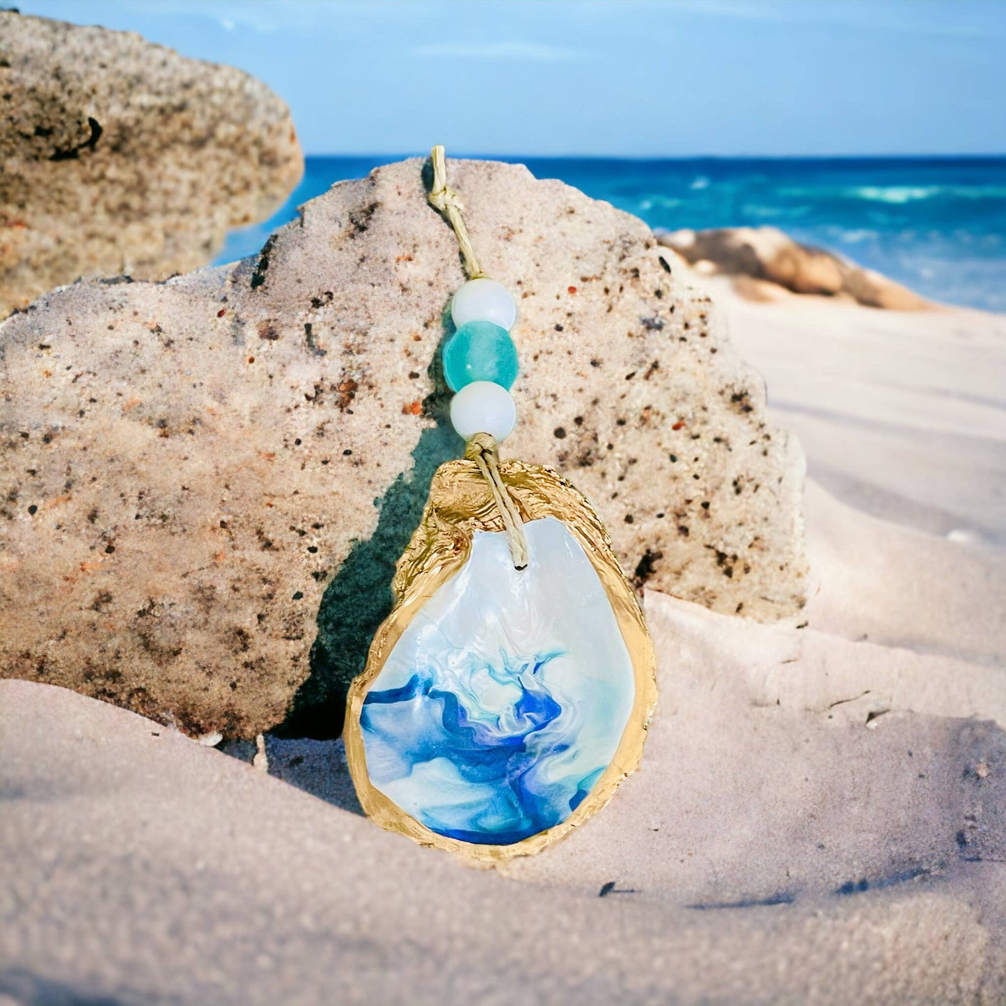 Hand Painted Oyster Ornament