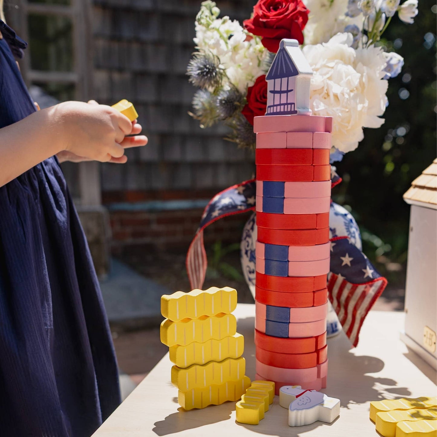 Seaside Lighthouse Lookout Stacking Game