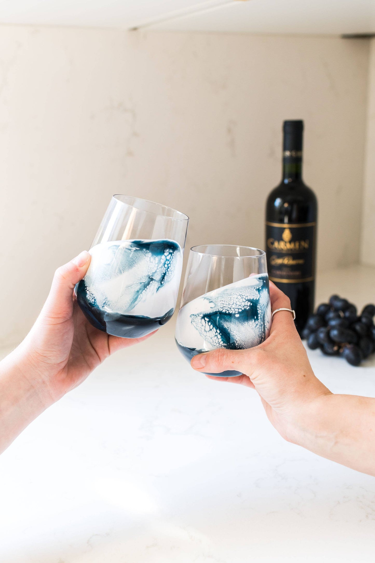 Resin Coated Entertaining Glasses