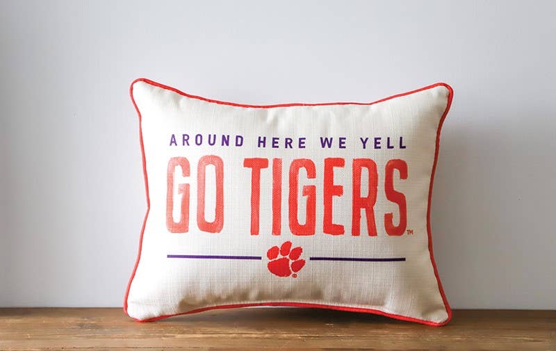 Clemson Around Here Piped Pillow