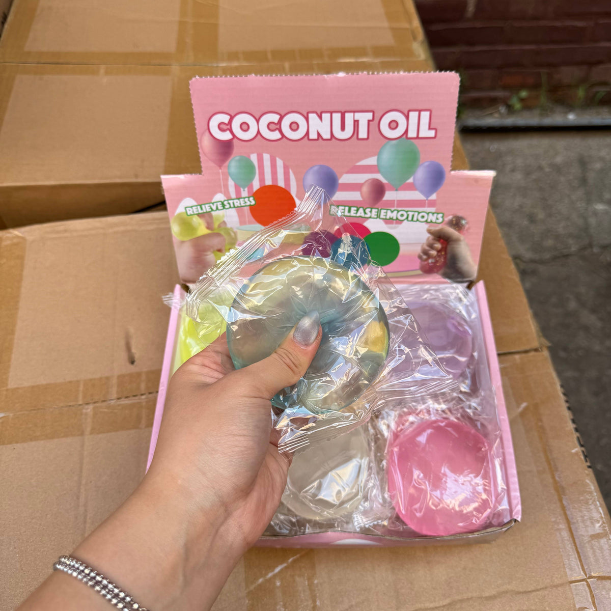 Coconut Oil Vaseline Colorful Round Ball Toy