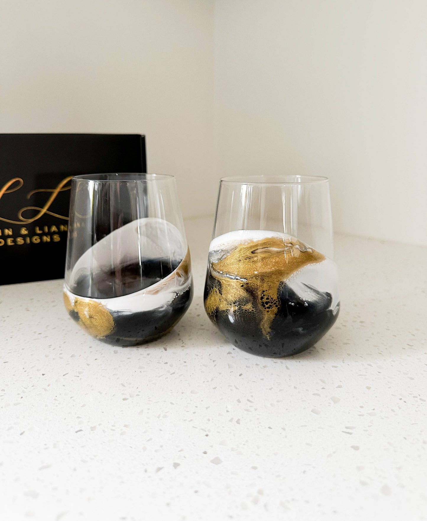 Resin Coated Entertaining Glasses
