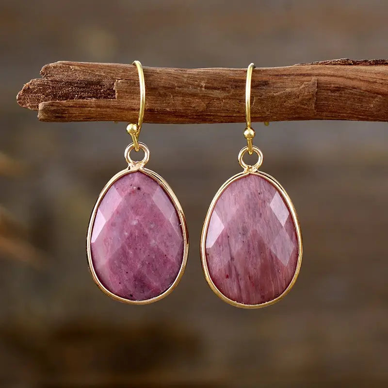 Stone Pendant Earrings