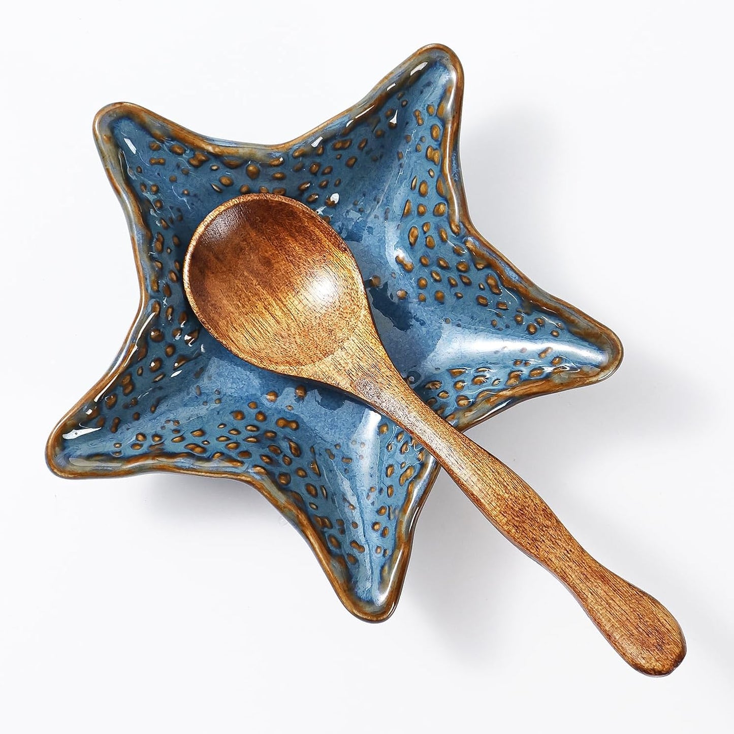 Blue Ceramic Starfish Spoonrest