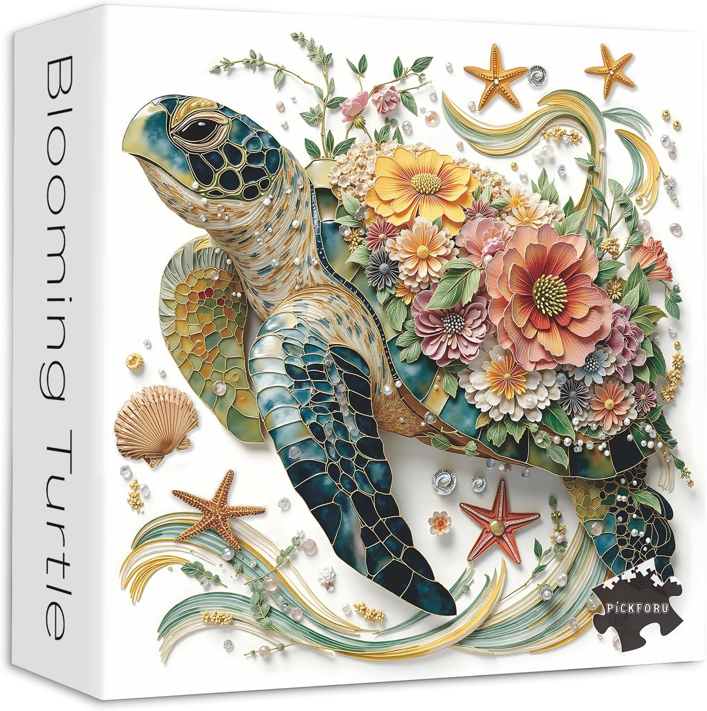 Floral Turtle Puzzle 1000 Piece Puzzle