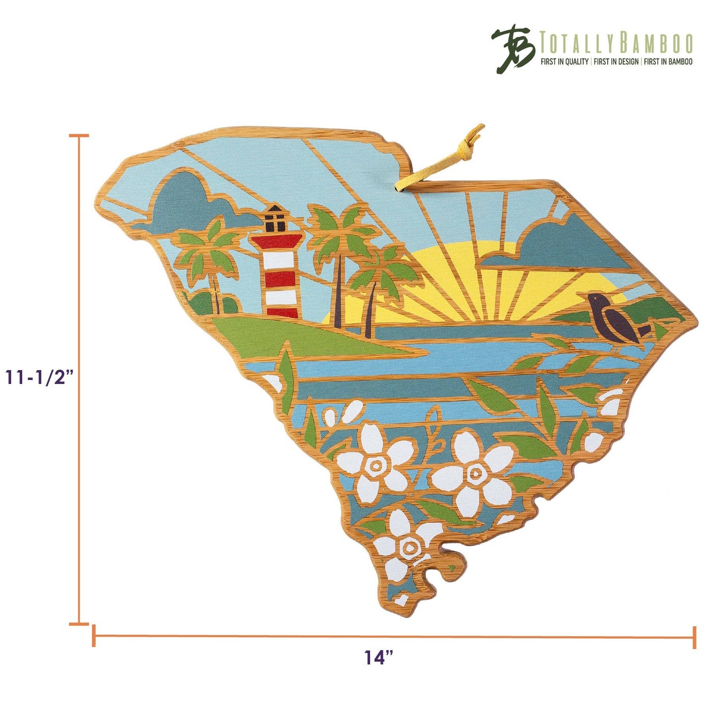 South Carolina Cutting Board with Artwork by Summer Stokes