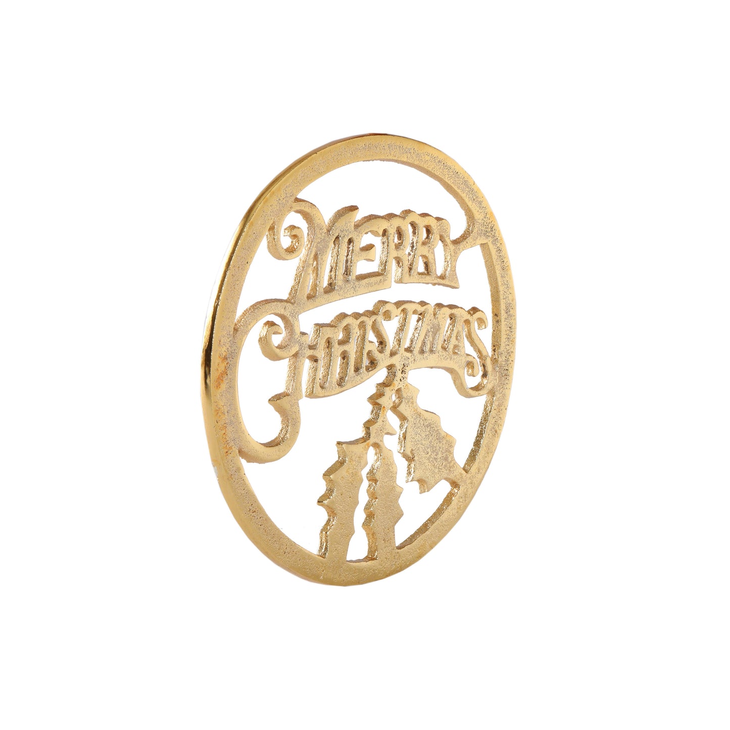 Merry Christmas Metal Trivet