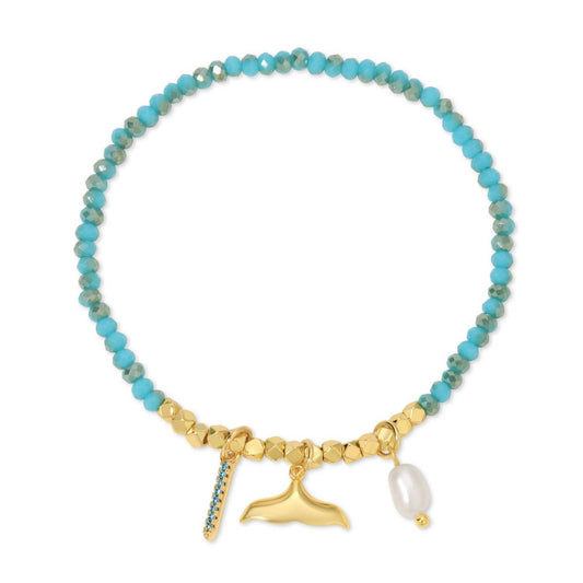 Whale'S Tale Stretch Charm Bracelet