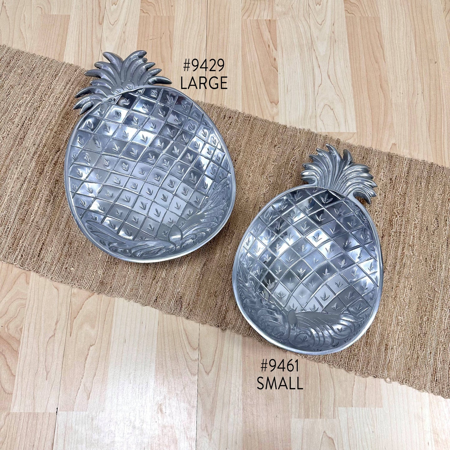 Etched Aluminum Pineapple Dish Small