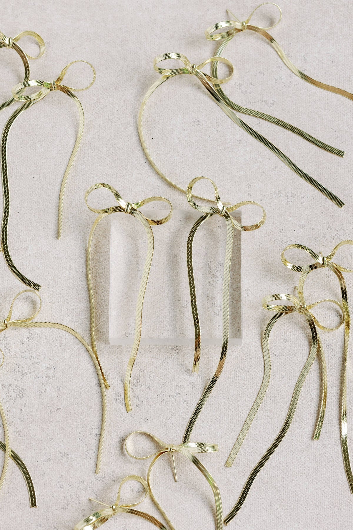 Maxi Gold Duster Bow Statement Earrings